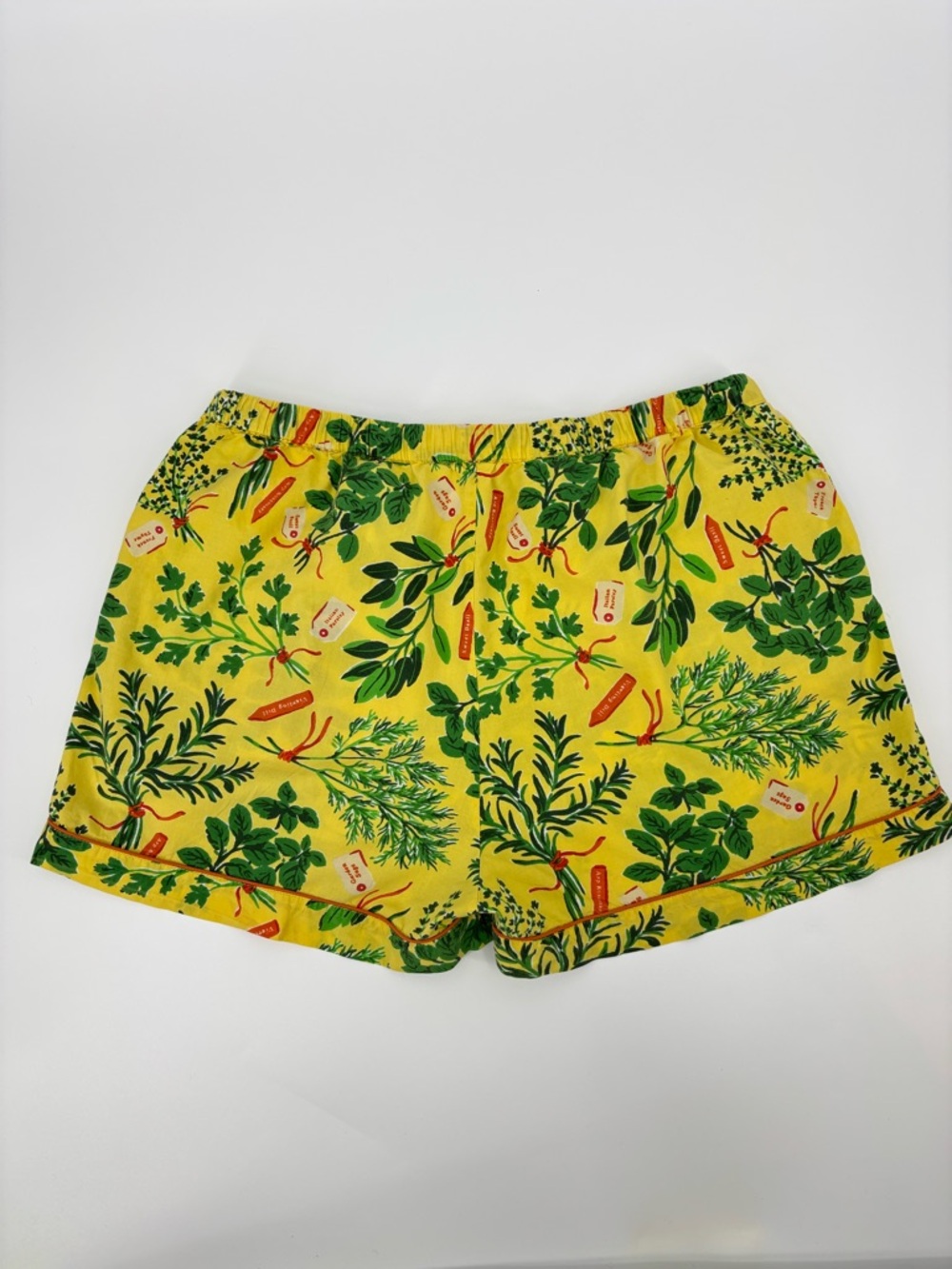 Print Fresh Short Pajama Set in Citrine Herb Garden - Picture 7 of 14
